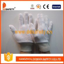 100% Bleach Cotton Interlock Gloves with Reversible with Knit Wrist Dch104